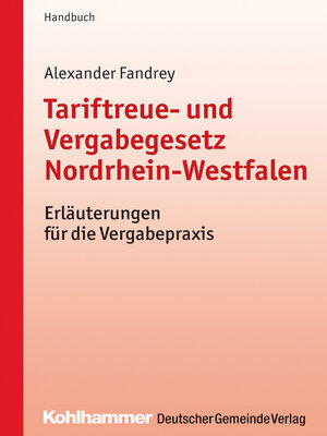 cover image of Tariftreue- und Vergabegesetz Nordrhein-Westfalen
